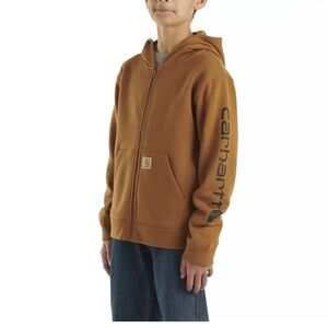 Carhartt Kids' Tan Full-Zip Hoodie